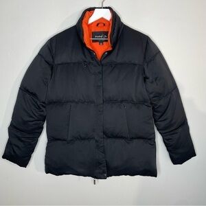 Pasha & Jo Black Down Puffer Jacket Size Medium